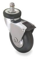 2LY72 Swivel Stem Caster w/Brake, 3 In, 110 lb