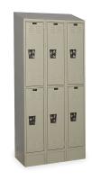 2LYZ3 Assembled Locker, W36, D12, H82, Parchment