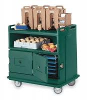 2MPV8 Beverage Service Cart, Recessed Top, Poly