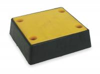 2MYR4 Dock Bumper, Rubber, 13x12In, Yellow Faced