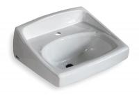 2NJL8 Lavatory Sink, Wall, Center 1 In, 18-1/4W