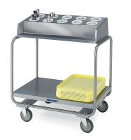 2NJZ2 Plate Dispenser Cart, Stainless, 32x19x40