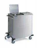 2NKE9 Plate Dispenser Cart, Stainless, 32x19x40