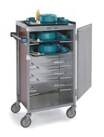 2NKJ1 Tray Delivery Cart, Stainless, 27x45x63