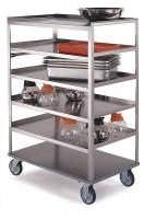 2NKK2 Banquet Cart, Stainless, 6 Shelves, 50x21