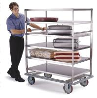 2NKK4 Banquet Cart, Stainless, 3 Shelves, 46x28