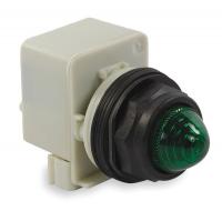 2NMF9 Pilot Light, 30mm, Plastic, Green, 120VAC