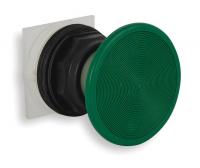 2NMJ4 Push Button, 30mm, Green, Plastic, Mushroom