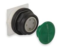 2NMJ9 Push Button, 30mm, Green, Plastic, Mushroom