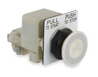 2NML6 Push Button, Mushroom, White, 30mm, 1NO/1NC