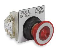 2NML9 Push Button, 30mm, Red, Plastic, 1NO/1NC