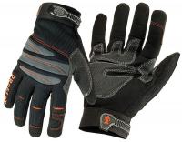 2NNW3 Anti-Vibration Mechanics Gloves, M, Blk, PR