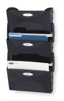 2NRF3 Wall File, Letter, Black, 3 Pockets