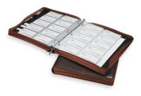 2NRG8 Business Card Book, 240 Ct, Bwn, Leather