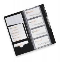 2NRN7 Business Card Book, 96 Cards, Blk, Leather