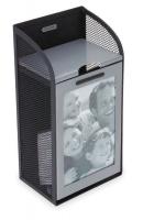 2NRR5 Vertical Card File, Blk/Silver, Mesh