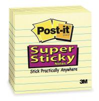 2NU78 Super Sticky Notes, 4 x 4 In., Yellow, PK6