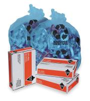 2NYE9 Trash Can Liner, 40 to 45 Gal., Blu, PK 100