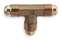 1VDY5 Union Tee, Flare, Brass, 5/16 In Tube, PK 10