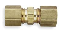 2P218 Union, 1/4 In, Tube, Brass, PK 10