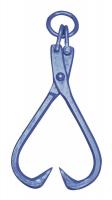 2PAH8 Tongs, Skidding, 3/4 In Rod, 16 In Opening