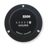 2PAY7 Hour Meter, Electrical, 2.8In, 3-Hole Round