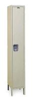 2PGF6 Assembled Locker, W12, D15, H78, Parchment