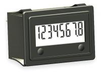2PPW1 Hour Meter, Snap In Rectangular, LCD