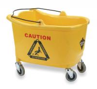 2PYH6 Mop Bucket, 35 Qt., Yellow, Polypropylene