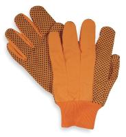 2RA14 Canvas Gloves, Cotton, S, Hi Vis Orng, PR