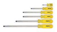 2RDY4 Slotted Screwdriver Set, Square, 6 PC