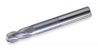 2RJE6 End Mill, Carbide, TiCN, 1/8, 4 FL, Ball End