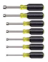 2RKR9 Magnetic Nut Driver Set, 3 In Shank, 7 PC
