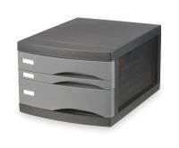 2RLK6 Document Drawer Organizer, Gray