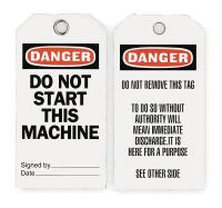2RMX1 Danger Tag, 5-3/4 x 3 In, ISO 9001, PK25