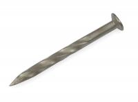 2RRW7 Screw Nail, Metal, 1 1/4, Silver, Pk 400