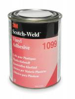 2RUE7 Plastic Adhesive, Med Viscosity, 1 Qt, Tan