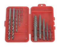 2RUR2 Screw Extractor Set, Carbon Steel, 10 Pcs
