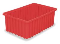 2RV36 Tote Box, Modular, L 10 7/8, W 8 1/4, Red
