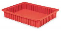 2RV46 Tote Box, Modular, L 22 3/8, W 17 3/8, Red