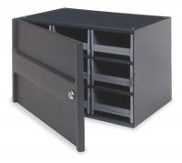2RV64 Locking Storage Cabinet, 9 Drawers, Gray