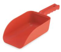 2RVX4 Small Hand Scoop, Poly, 32 Oz, Red