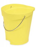 2RVY7 Pail, 3 Gal., Yellow, Polypropylene