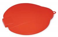 2RVZ2 Pail Lid, Red, Polypropylene