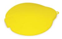 2RVZ4 Pail Lid, Yellow, Polypropylene