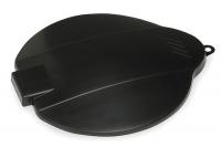 2RVZ5 Pail Lid, Black, Polypropylene