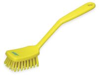 2RWC8 Dish Brush, Yellow, Polyester, 12In.