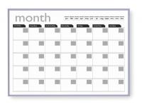 2RXD9 Calendar Planner, Magnetic Dry-Erase, Wht