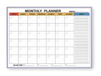 2RXE1 Calendar Planner, Magnetic Dry-Erase, Wht