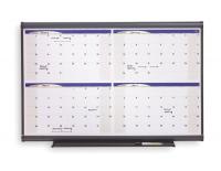 2RXH1 4 Month Calendar Planner, Dry-Erase, White
